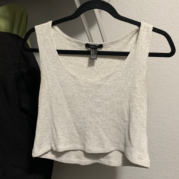 Light gray knit tank top - Picture 1 of 2